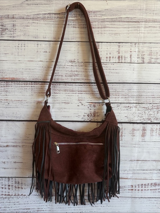 UNKNOWN Handbags - BOHEMIAN BOHO WESTERN FRNGE FAUX SUEDE ADJUSTABLE STRAP CROSSBODY BAG PURSE